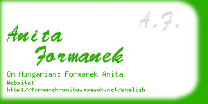 anita formanek business card